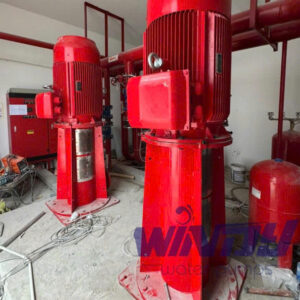 Máy bơm chữa cháy turbine ly tâm trục đứng động cơ diesel